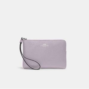 Coach Corner Zip Wristlet - Colour: Mist - Brand New